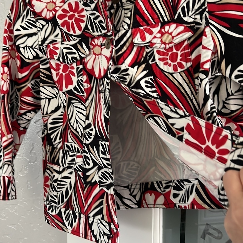 Ruby Rd. Printed Denim Jacket - Picture 4 of 6